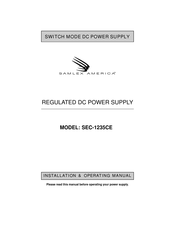 Samlexpower SEC-1235CE Installation & Operating Manual
