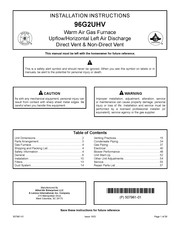 Lennox Allied Air 96G2UHV Installation Instructions Manual