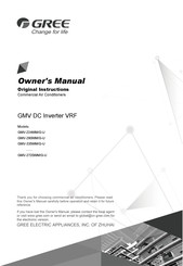 Gree GMV-335WM/G-U Owner's Manual