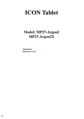 ICON MP27-Argon2X Manual