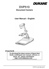 Dukane DVP510 User Manual