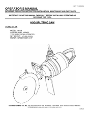 KENTMASTER KM-180-JBA Operator's Manual