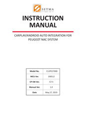 Setma E12PE27000 Instruction Manual