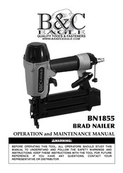 B&C Eagle BN1855 Operation And Maintenance Manual