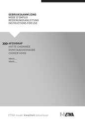 ETNA AB660RVS/E02 Instructions For Use Manual