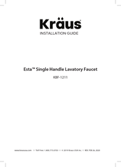 Kraus Esta KBF-1211GM Installation Manual