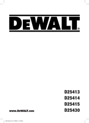 DeWalt D25414K Quick Start Manual