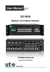 UTE X2-1616 Manual