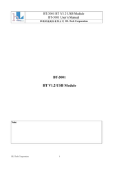 HL-Tech BT-3001 User Manual