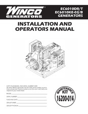 Winco EC6010KE-03/B Installation And Operator's Manual