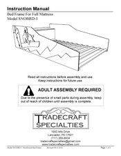 Tradecraft Specialties SNOBRD-1 Instruction Manual