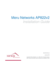 Meru Networks AP822 Installation Manual