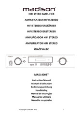 Madison MAD1400BT-BK Instruction Manual