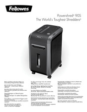 Fellowes Powershred 90SI Manual