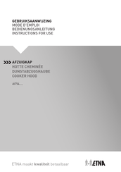 ETNA AI754RVS Instructions For Use Manual