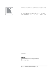 Kramer FC-41 User Manual