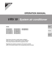 Daikin RXYQ384TAYCU Operation Manual