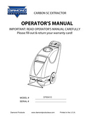 Diamond Products DP80410 Operator's Manual