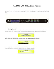 Marani LPP-440A User Manual
