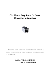 Atosa ATSP-18-2L Operating Instructions Manual