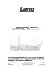 Lang MM48 Installation Operation & Maintenance