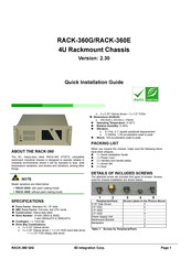 IEI Technology RACK-360E Quick Installation Manual