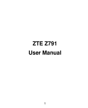 Zte Z791 User Manual