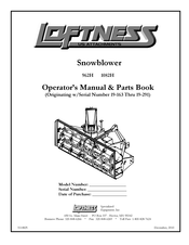 LOFTNESS 962H Operator's Manual / Parts Book