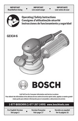 Bosch GEX34-6N Operating/Safety Instructions Manual