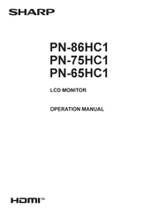 Sharp PN-65HC1-LCD Operation Manual