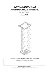 Euroscreen SI-200 Installation And Maintenance Manual