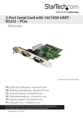 StarTech.com PEX2S1050 Manual
