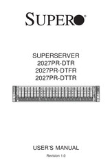 Supermicro Supero SUPERSERVER 2027PR-DTTR User Manual