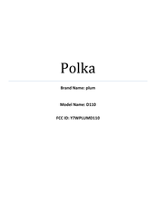 Plum Polka D110 Manual