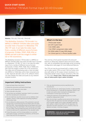 Mediastar Evolution 778-S-HD Quick Start Manual
