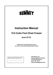 Summit CF12L Instruction Manual