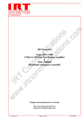 IRT ZDA-3280RH User Manual