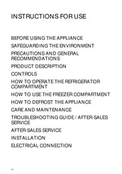 Atag KD60178BF Instructions For Use Manual