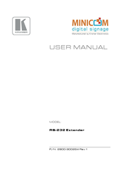 Kramer MINICOM EXT-RS232 User Manual