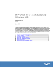 EMC SVR-I2U-R2312 Installation And Maintenance Manual