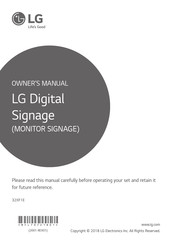 LG 32XF1E Owner's Manual