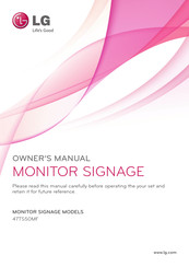 LG 47TS50MF-B Owner's Manual