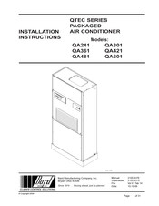Bard QTEC QA241 Series Installation Instructions Manual