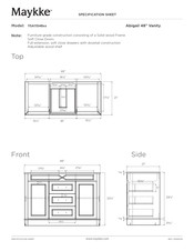 Maykke YSA1134801 Installation, Care Manual And Warranty
