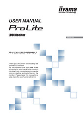 Iiyama ProLite GB2488HSU ProLite GB2488HSU-B1 User Manual