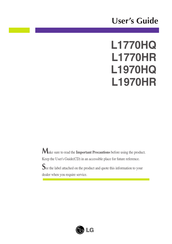 LG L1770HR-WF User Manual