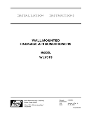 Bard WL7013A10 Installation Instructions Manual