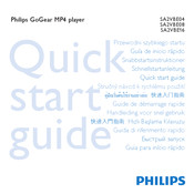 Philips GoGear SA2VBE04KR/02 Quick Start Manual