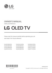 LG OLED77CXPSA Owner's Manual