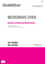 LG MV-1500MG Installation Instructions Manual